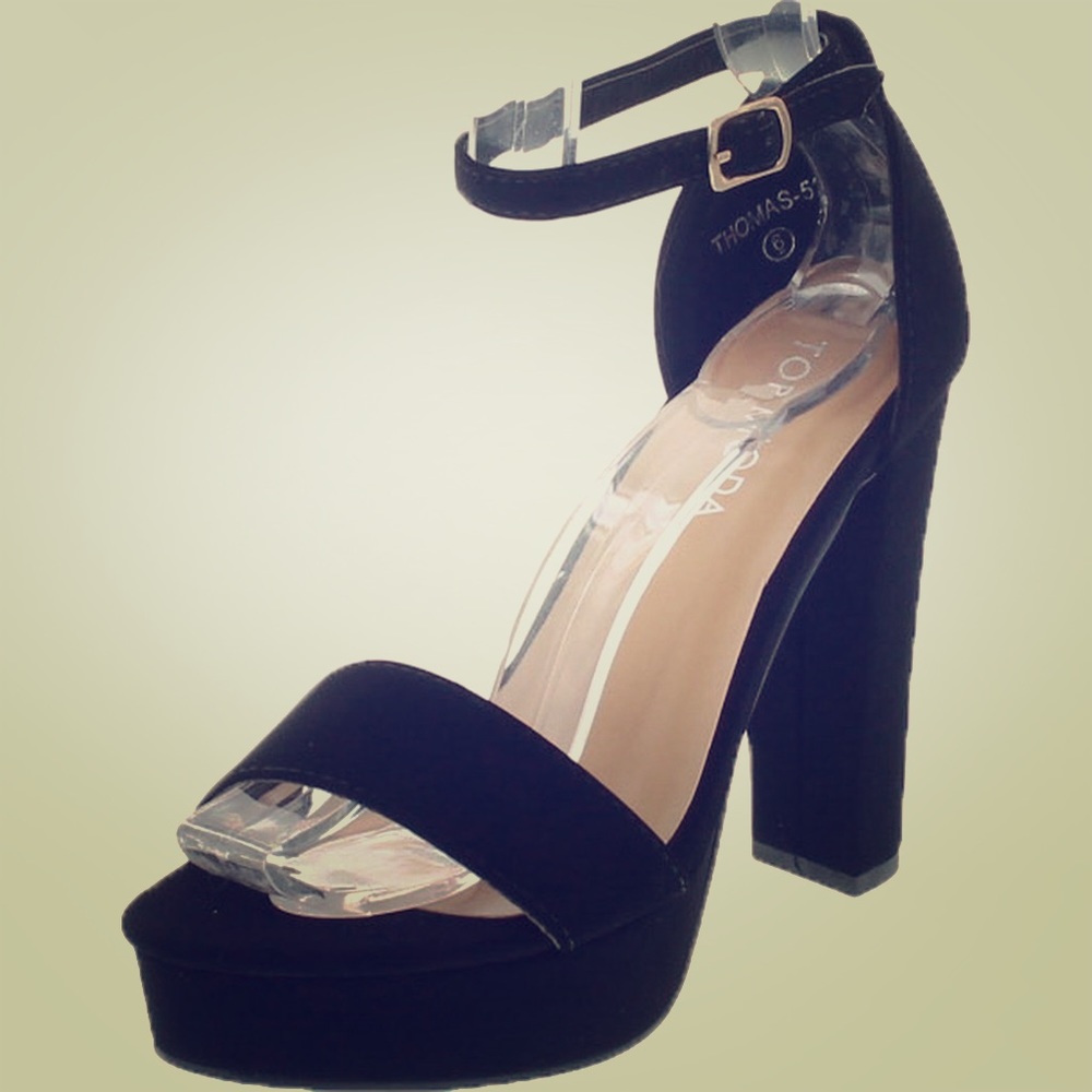 Open Toe High Chunky Block Heel Platform